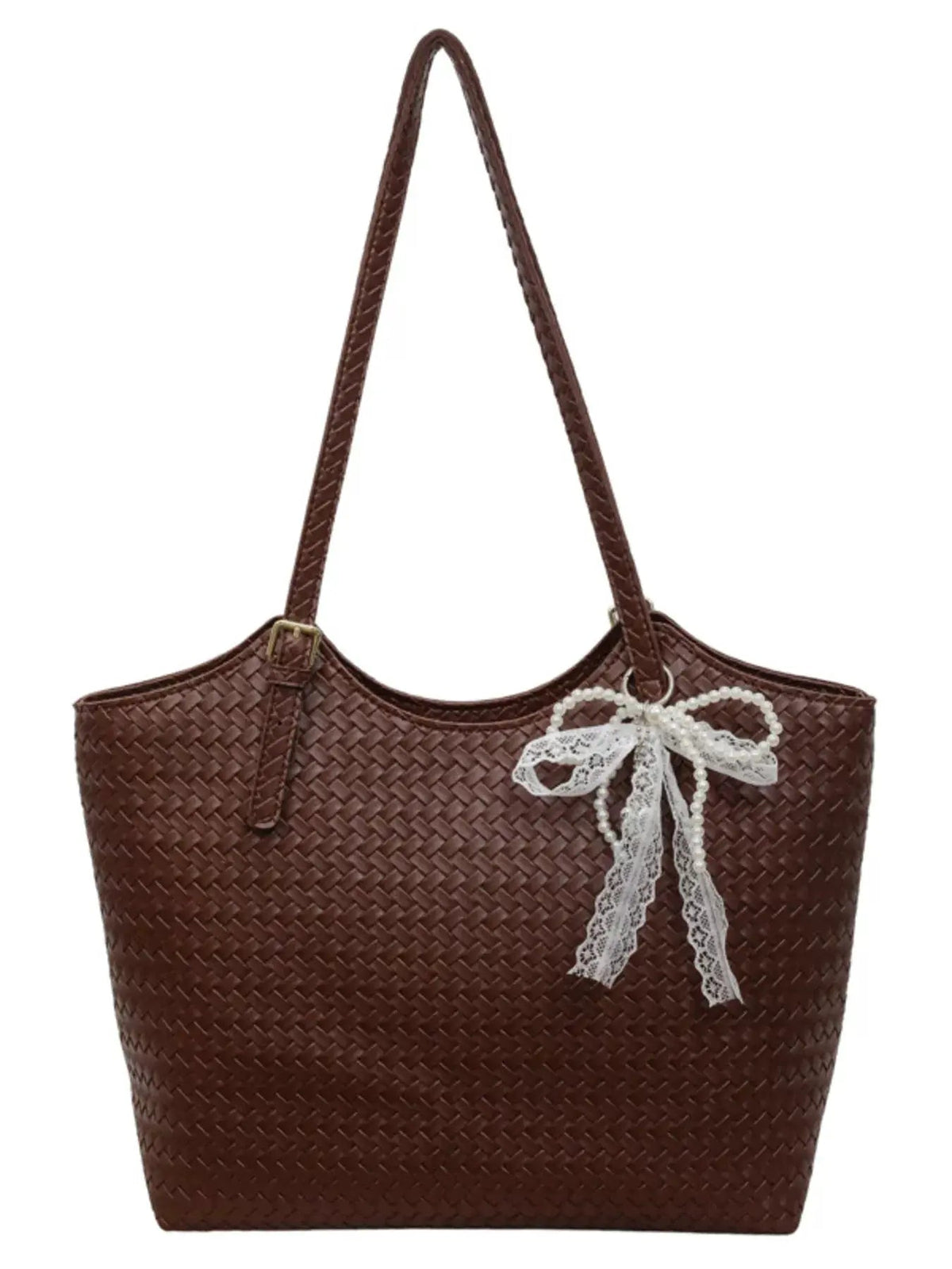 Woven Leather Shoulder Bag - Bitsy Gypsy Boutique