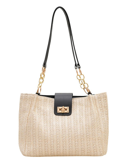 Woven Straw Shoulder Bag - Bitsy Gypsy Boutique