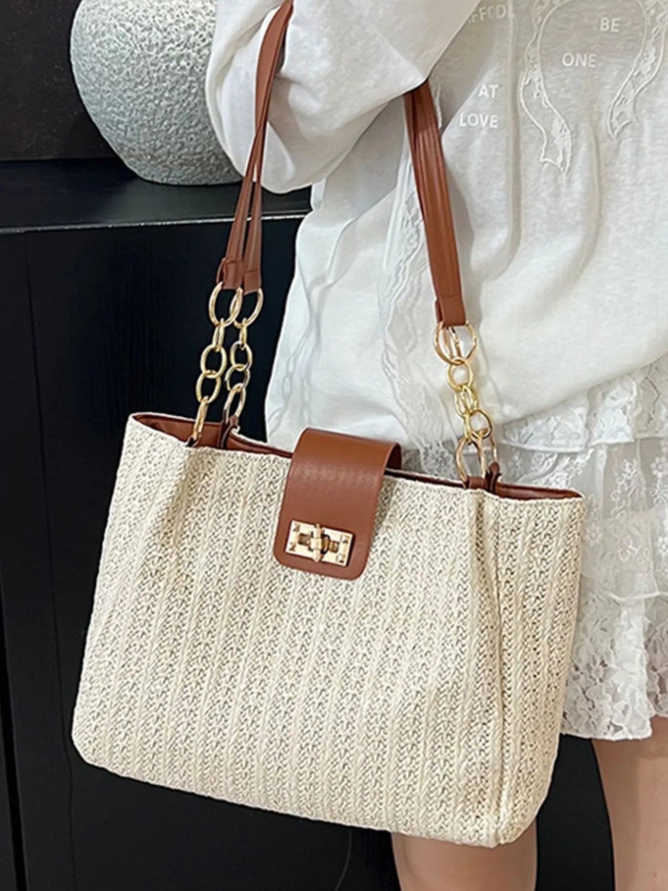 Woven Straw Shoulder Bag - Bitsy Gypsy Boutique