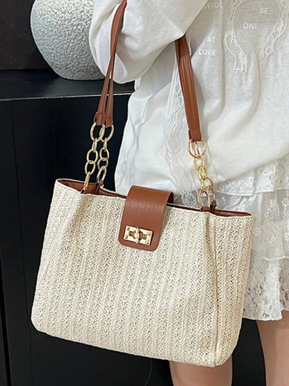 Woven Straw Shoulder Bag - Bitsy Gypsy Boutique