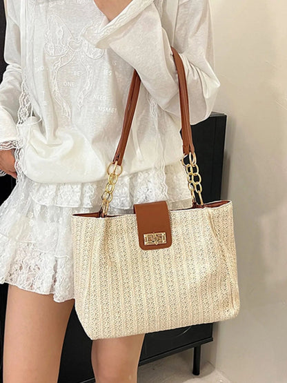 Woven Straw Shoulder Bag - Bitsy Gypsy Boutique