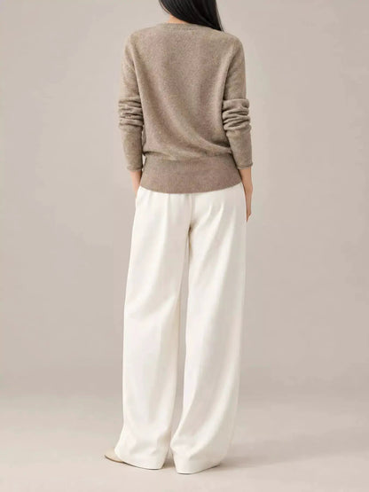 Wrap Front Crisscross Ribbed Wool Long Sleeve Sweater - Bitsy Gypsy Boutique
