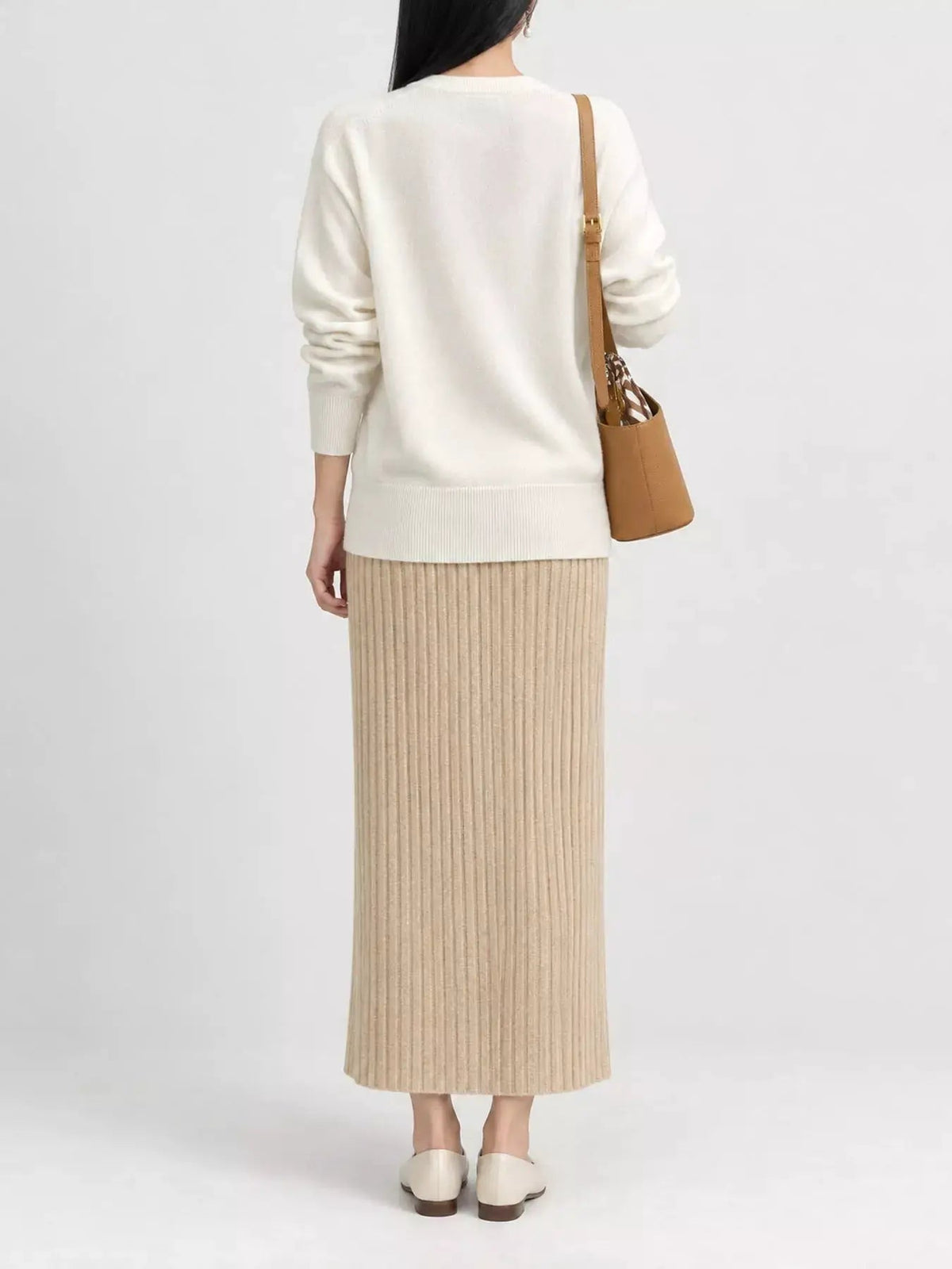 Wrap Front Crisscross Ribbed Wool Long Sleeve Sweater - Bitsy Gypsy Boutique