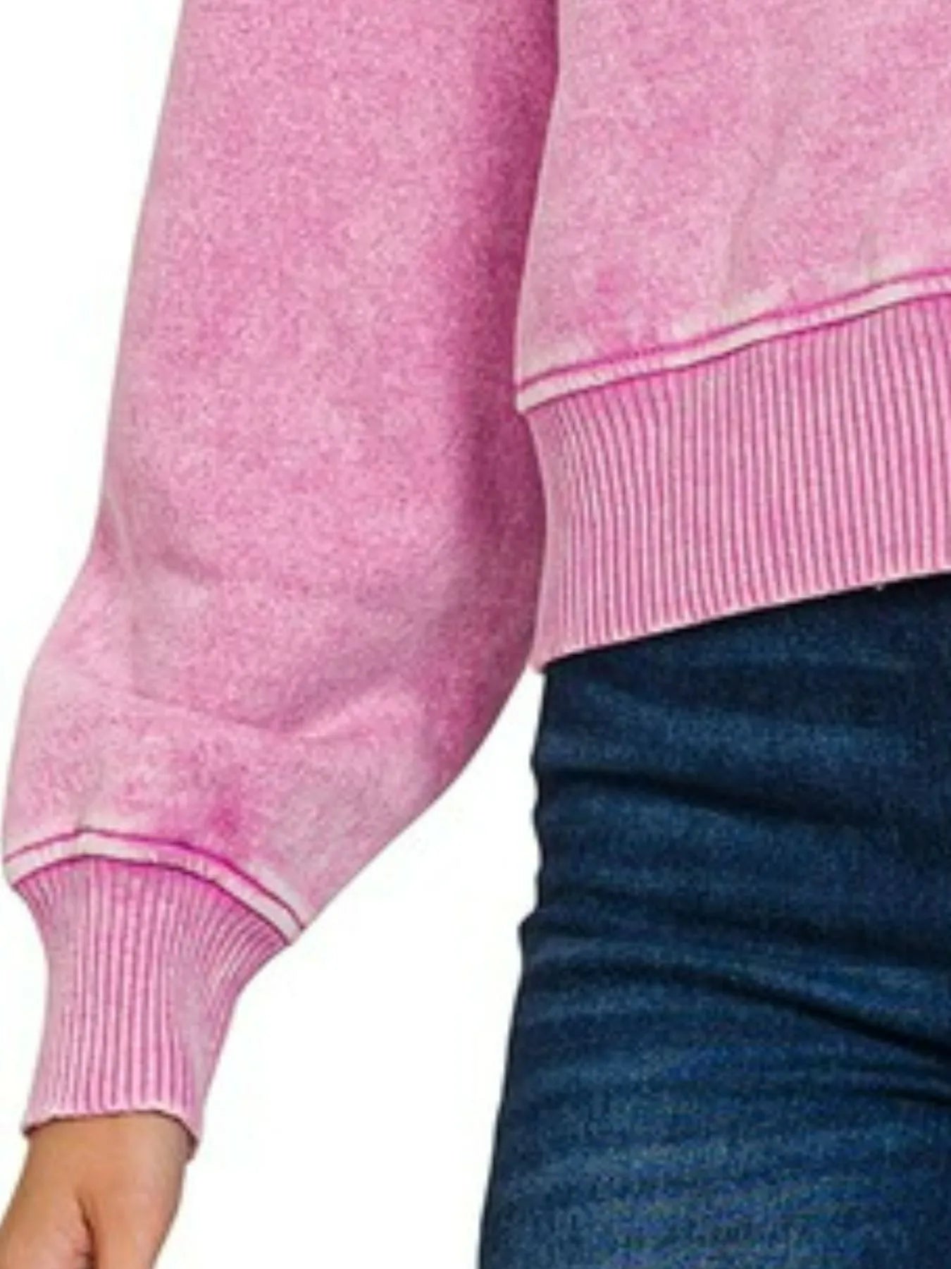 Zenana Acid Wash Fleece Drawstring Cropped Hoodie - Bitsy Gypsy Boutique