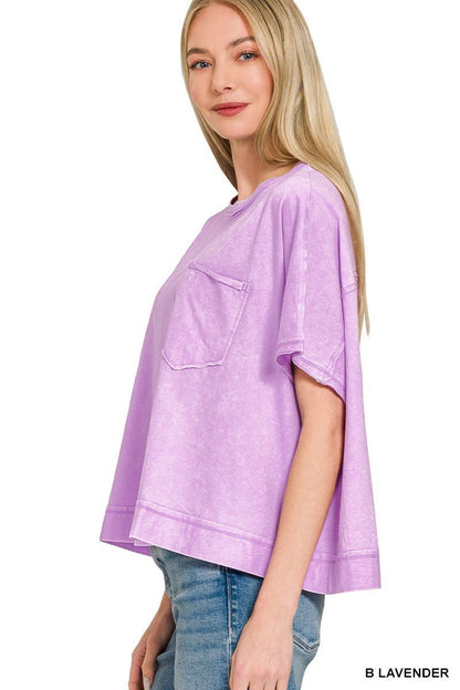 Zenana Acid Washed Oversized Top & Shorts Set - Bitsy Gypsy Boutique