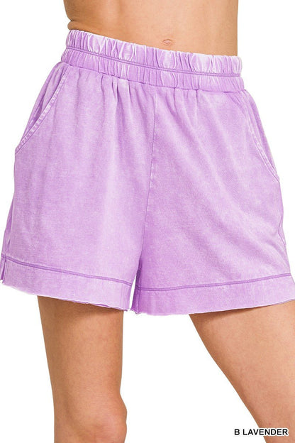 Zenana Acid Washed Oversized Top & Shorts Set - Bitsy Gypsy Boutique