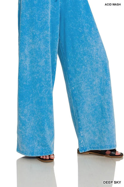 Zenana Acid Washed Strapless Tube Top Jumpsuit - Bitsy Gypsy Boutique