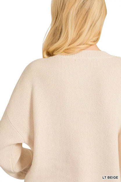 Zenana American Flag Crew Neck Sweater - Bitsy Gypsy Boutique