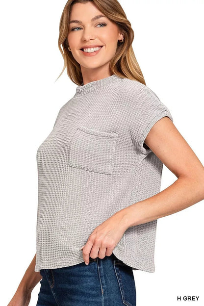 Zenana Chenille Waffle Short Sleeve Sweater - Bitsy Gypsy Boutique