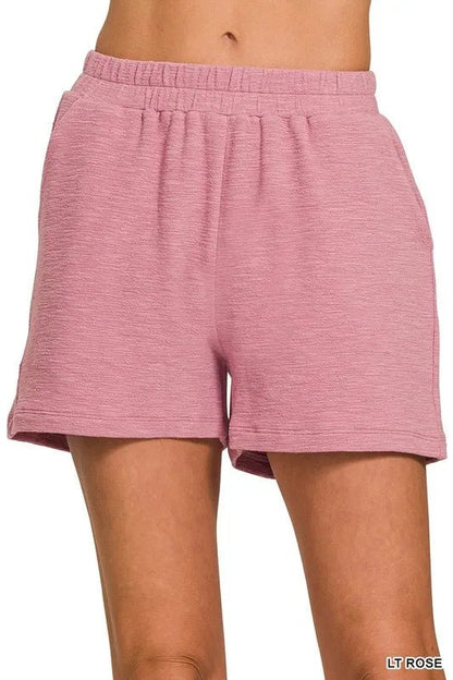 Zenana Cotton Slub Short Pants - Bitsy Gypsy Boutique