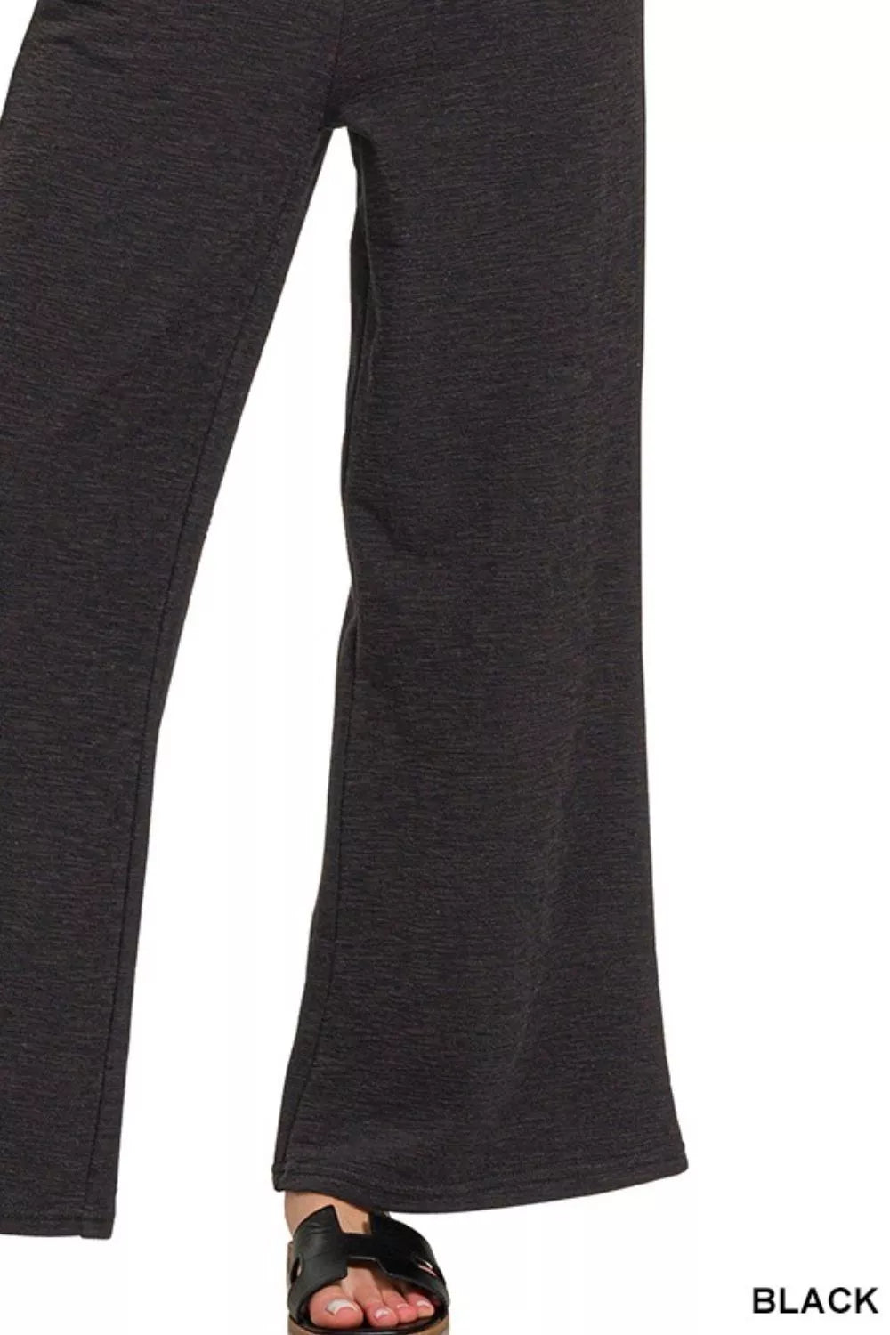 Zenana Cotton Slub Wide Leg Pants - Bitsy Gypsy Boutique