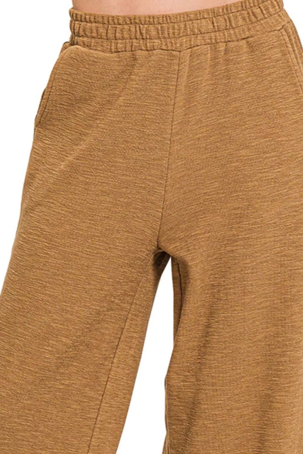 Zenana Cotton Slub Wide Leg Pants - Bitsy Gypsy Boutique