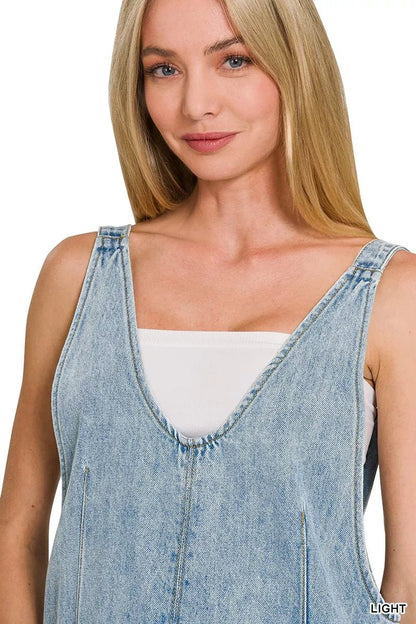 Zenana Denim Short Overalls - Bitsy Gypsy Boutique