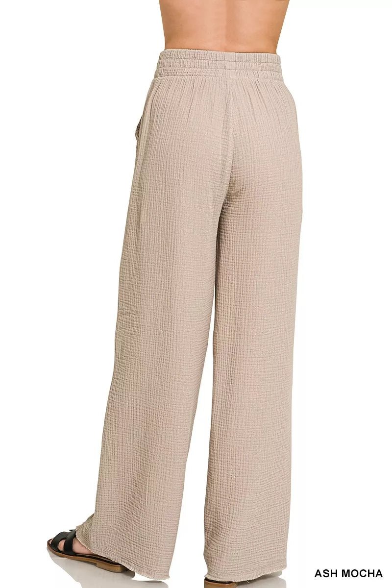 Zenana Double Gauze Lounge Pants - Bitsy Gypsy Boutique
