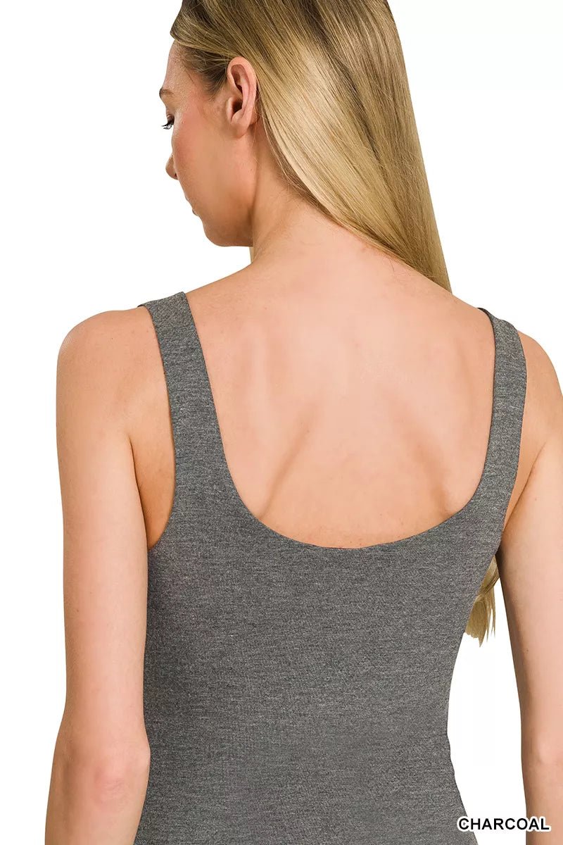 Zenana Double Layered Double Scoop Tank Top - Bitsy Gypsy Boutique