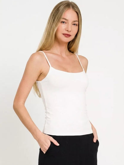 Zenana Double Layered Round Neck Spaghetti Cami - Bitsy Gypsy Boutique