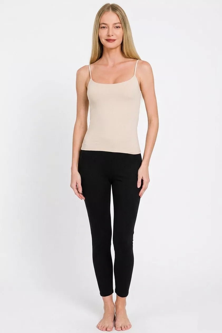 Zenana Double Layered Round Neck Spaghetti Cami - Bitsy Gypsy Boutique