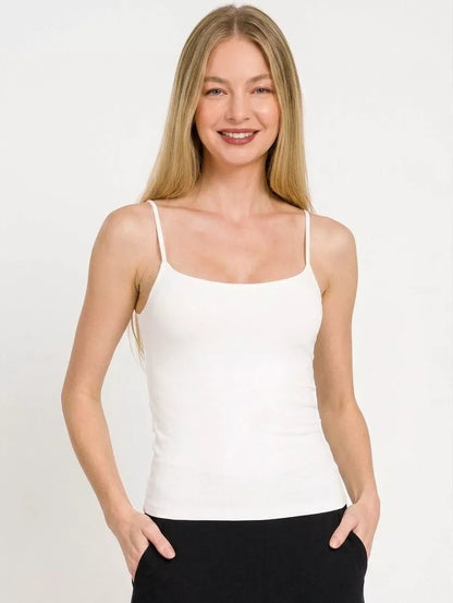 Zenana Double Layered Round Neck Spaghetti Cami - Bitsy Gypsy Boutique