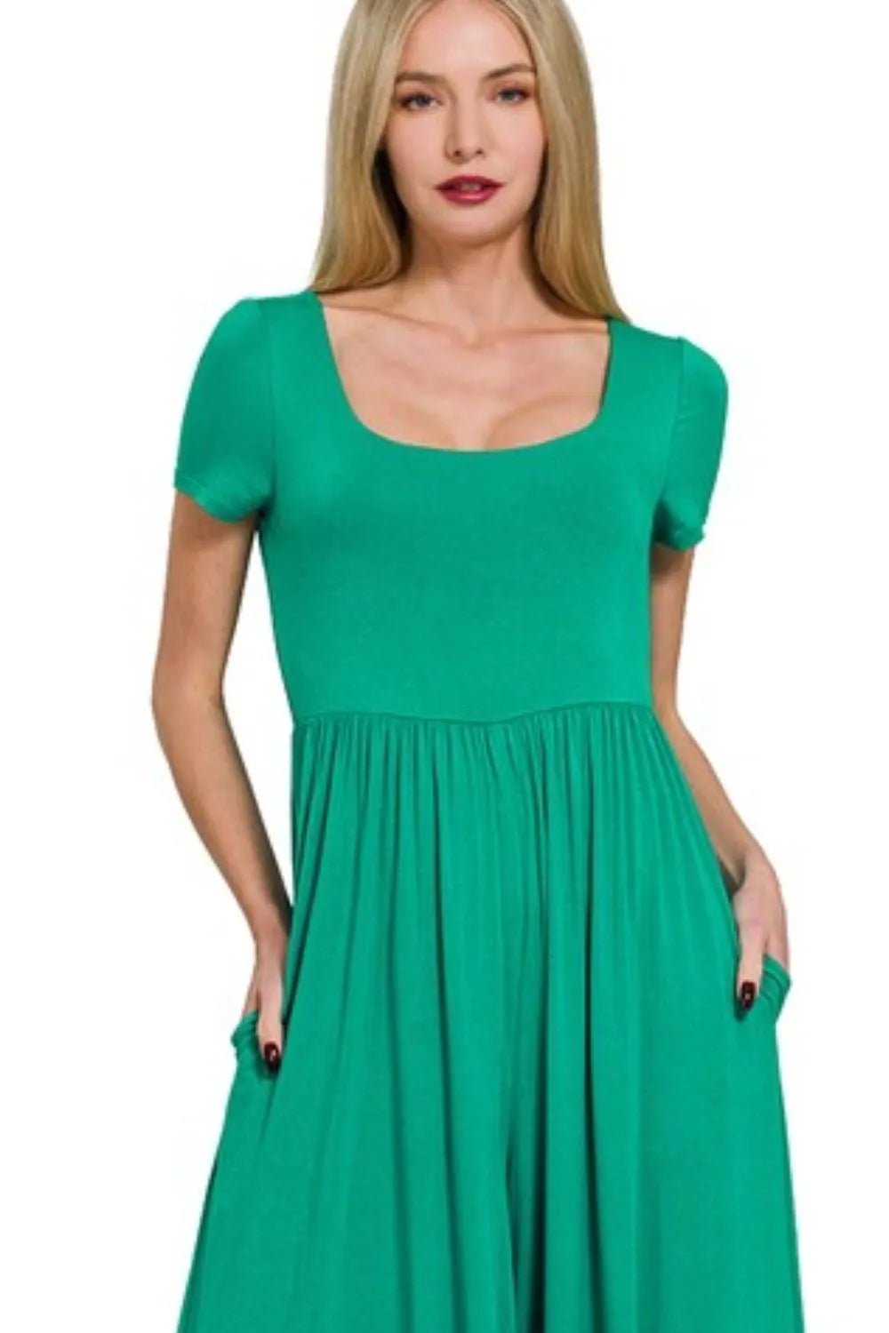 Zenana Double Layered Short Sleeve Jumpsuits - Bitsy Gypsy Boutique