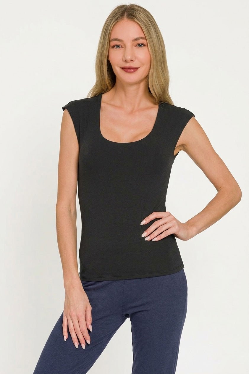 Zenana Double Layered Sleeveless Top - Bitsy Gypsy Boutique