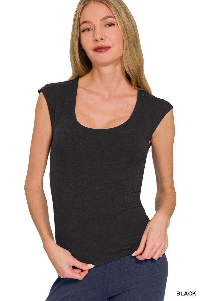 Zenana Double Layered Sleeveless Top - Bitsy Gypsy Boutique