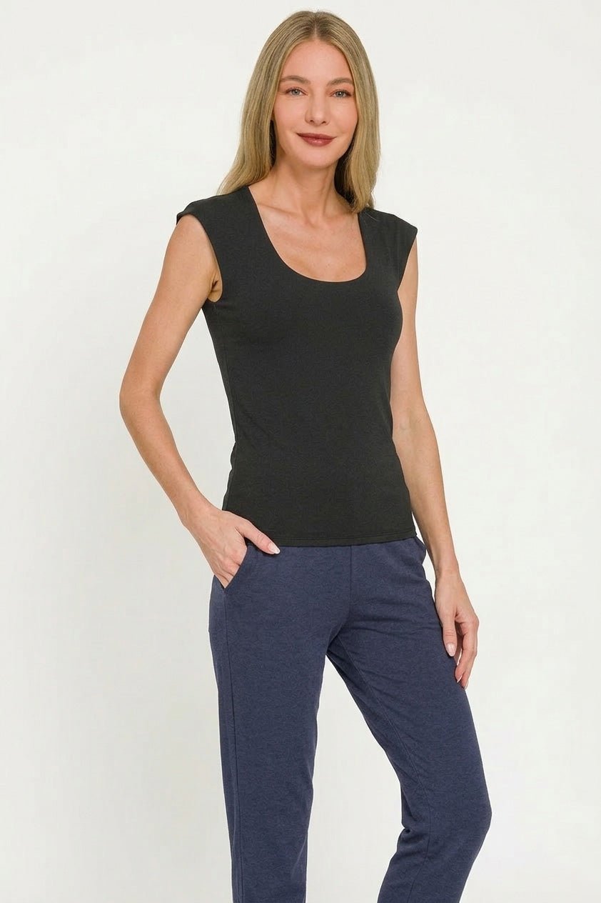 Zenana Double Layered Sleeveless Top - Bitsy Gypsy Boutique