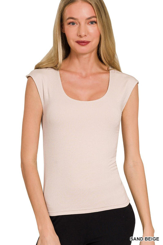Zenana Double Layered Sleeveless Top - Bitsy Gypsy Boutique