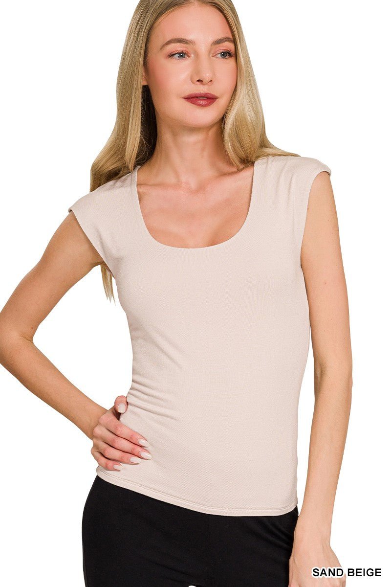 Zenana Double Layered Sleeveless Top - Bitsy Gypsy Boutique