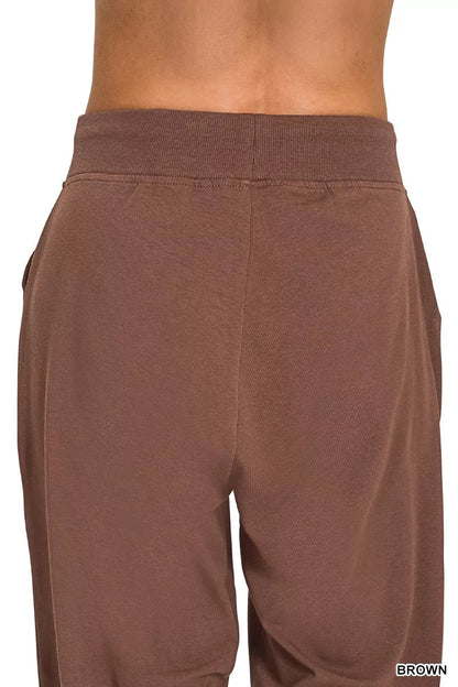 Zenana Drawstring Cotton Joggers with Pockets - Bitsy Gypsy Boutique