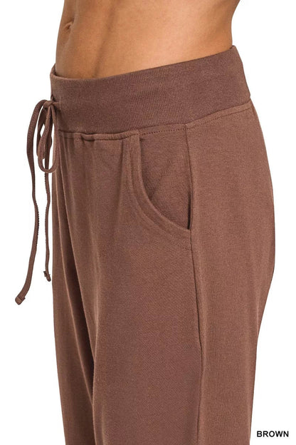Zenana Drawstring Cotton Joggers with Pockets - Bitsy Gypsy Boutique