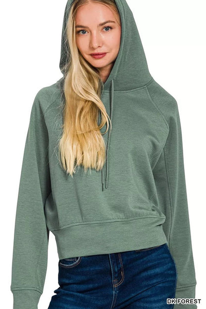 Zenana Drawstring Scuba Hoodie - Bitsy Gypsy Boutique