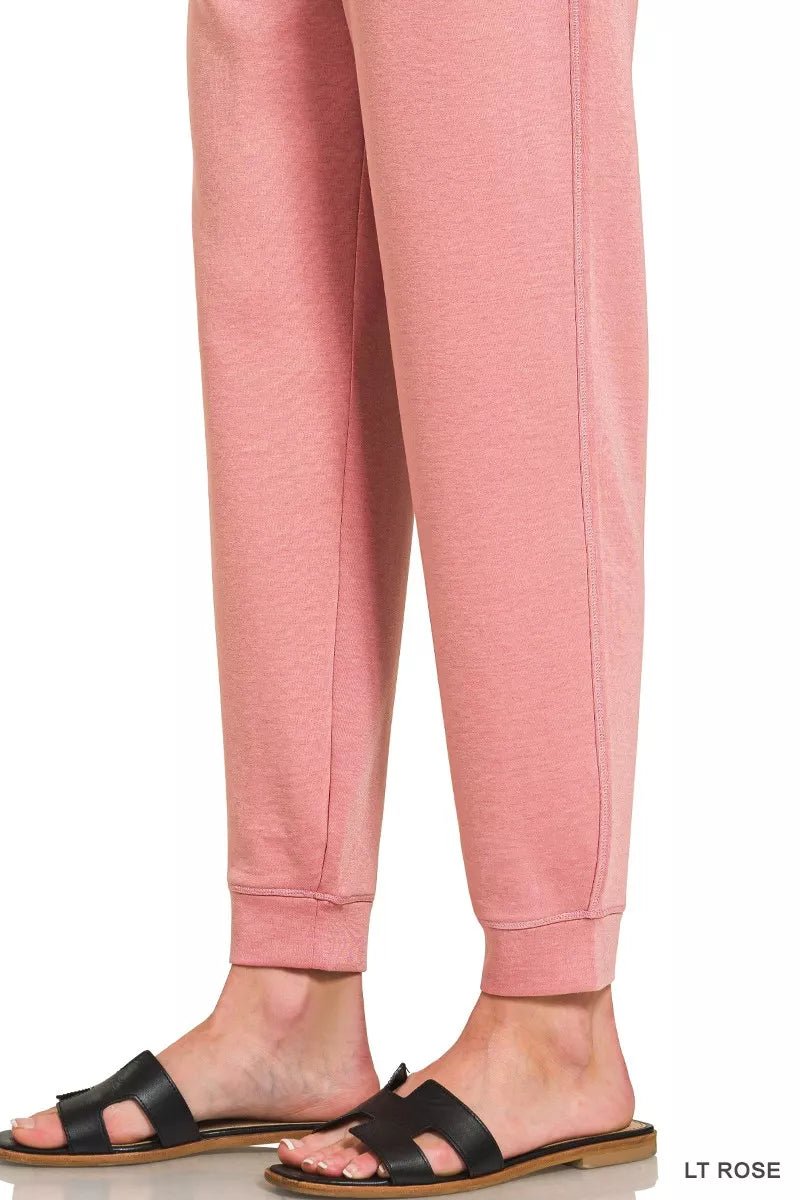 Zenana Drawstring Scuba Joggers with Pockets - Bitsy Gypsy Boutique