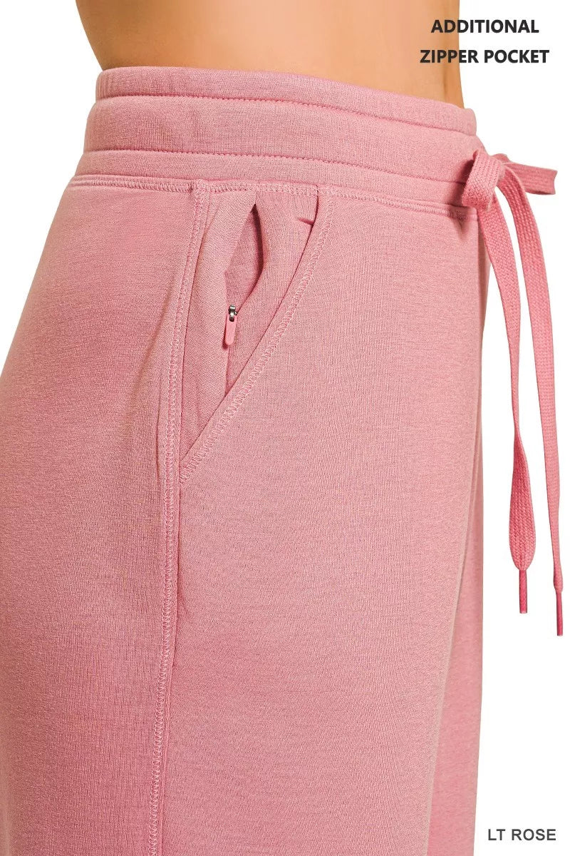 Zenana Drawstring Scuba Joggers with Pockets - Bitsy Gypsy Boutique