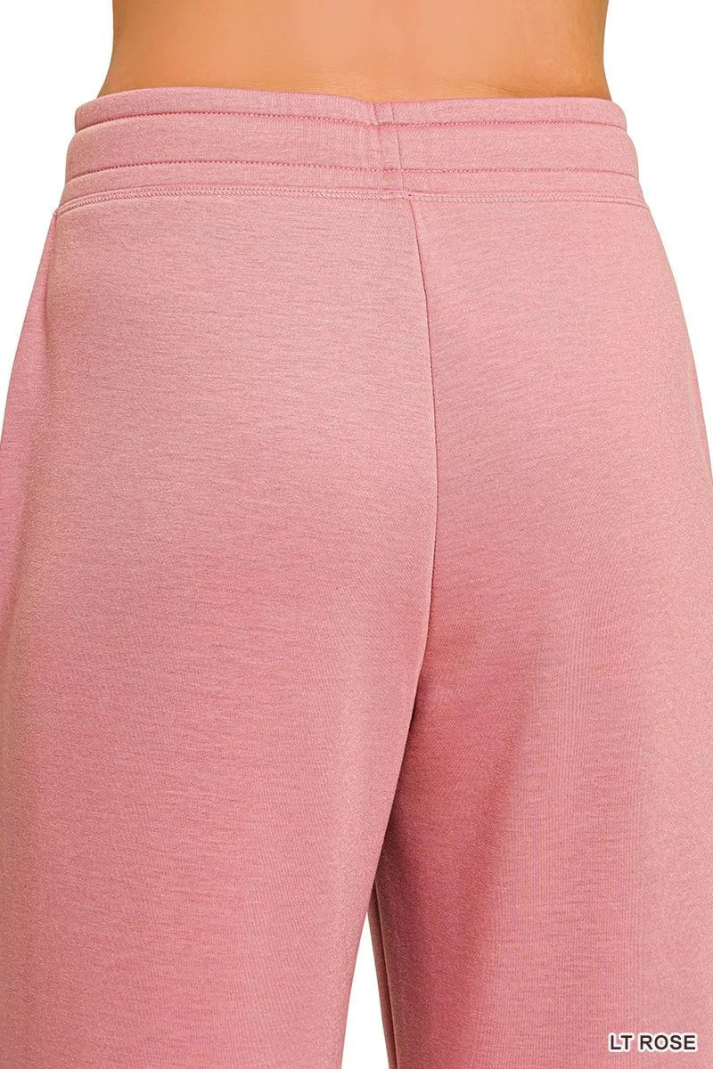 Zenana Drawstring Scuba Joggers with Pockets - Bitsy Gypsy Boutique