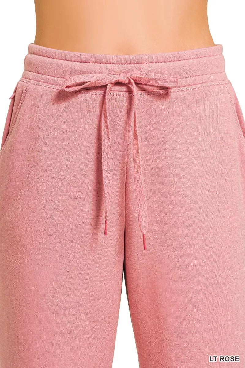 Zenana Drawstring Scuba Joggers with Pockets - Bitsy Gypsy Boutique