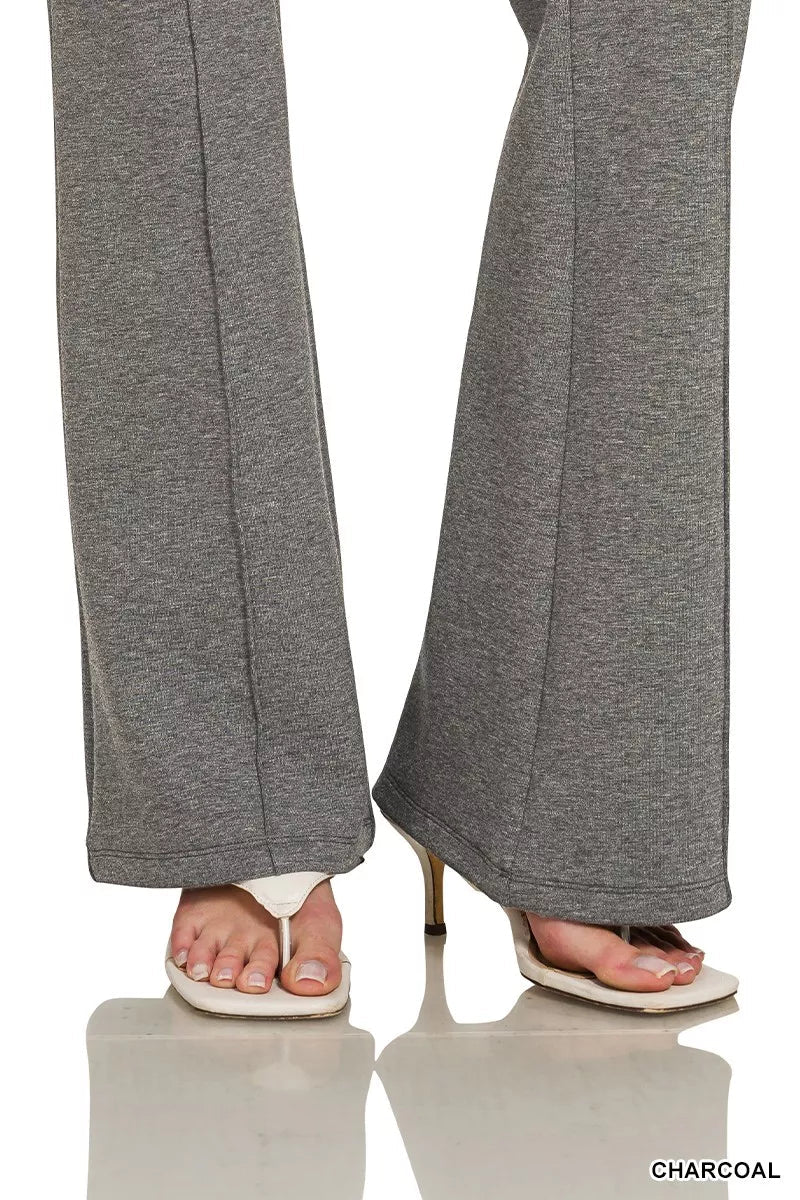 Zenana Drawstring Scuba Stretch Pintuck Pants - Bitsy Gypsy Boutique