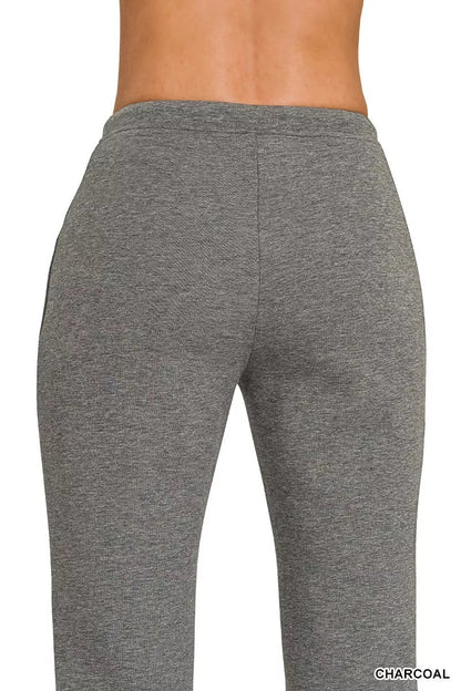 Zenana Drawstring Scuba Stretch Pintuck Pants - Bitsy Gypsy Boutique