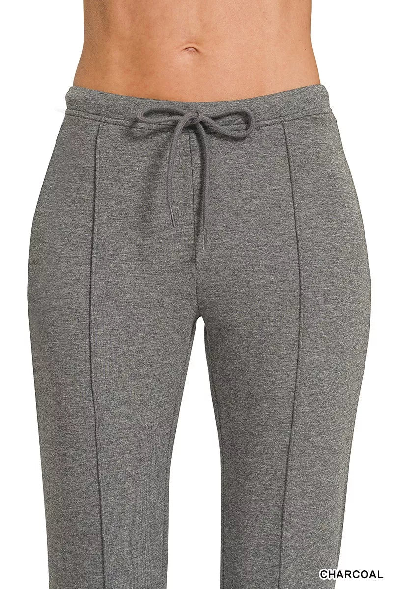 Zenana Drawstring Scuba Stretch Pintuck Pants - Bitsy Gypsy Boutique