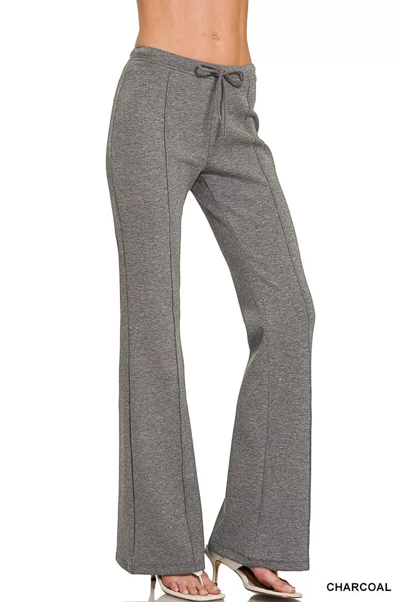 Zenana Drawstring Scuba Stretch Pintuck Pants - Bitsy Gypsy Boutique