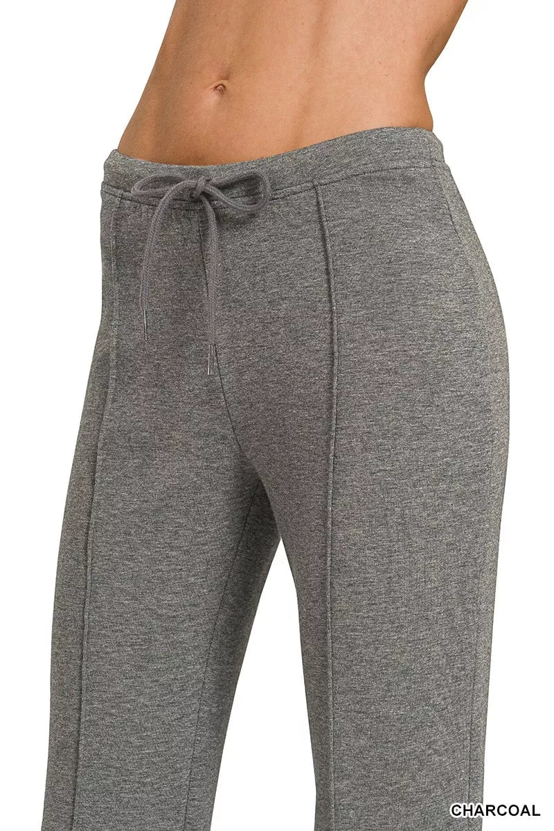 Zenana Drawstring Scuba Stretch Pintuck Pants - Bitsy Gypsy Boutique