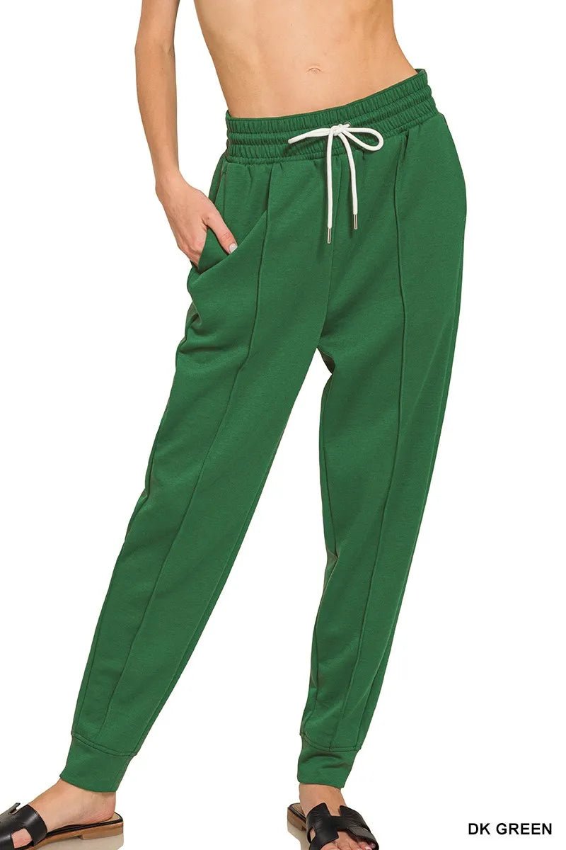 Zenana Drawstring Scuba Sweatpants with Pockets - Bitsy Gypsy Boutique