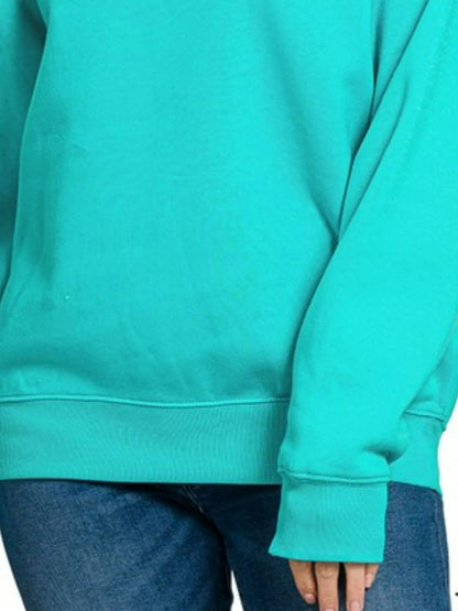 Zenana Fleece Crewneck Long Sleeve Sweatshirt - Bitsy Gypsy Boutique