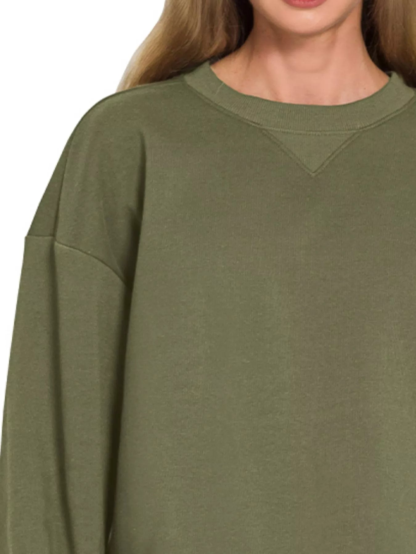 Zenana Fleece Long Sleeve Sweatshirts & Shorts Set - Bitsy Gypsy Boutique