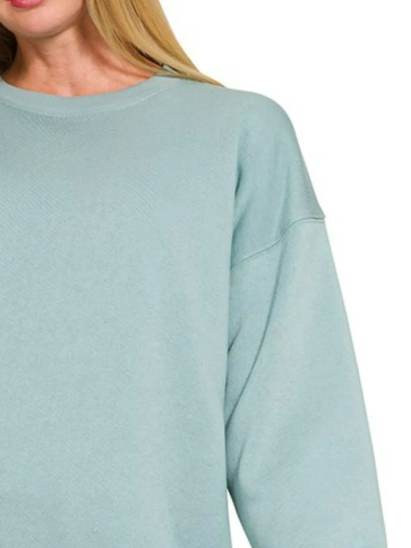 Zenana Fleece Round Neck Sweatshirts - Bitsy Gypsy Boutique