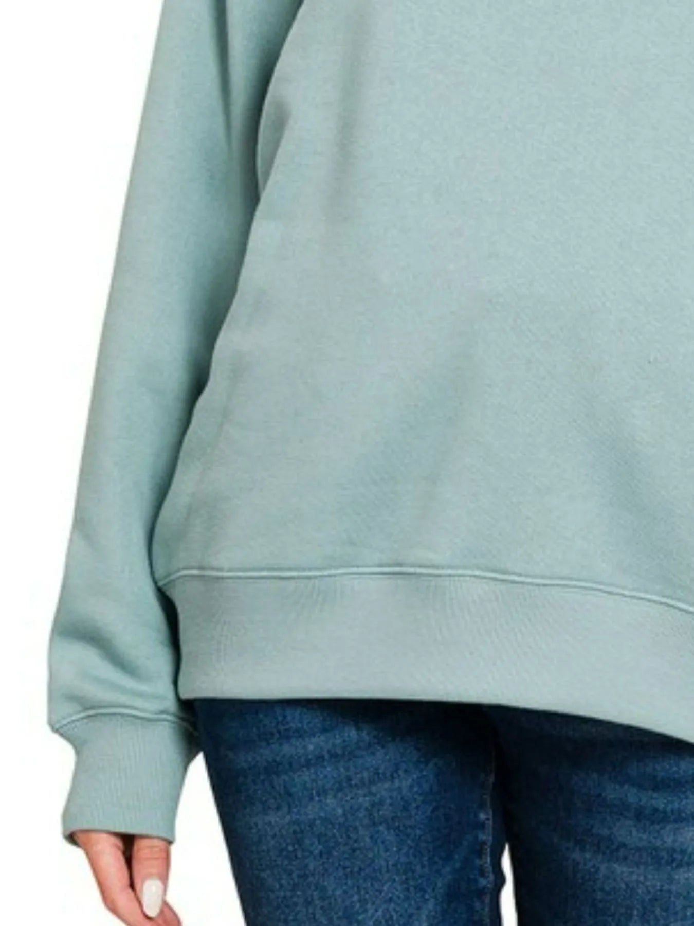 Zenana Fleece Round Neck Sweatshirts - Bitsy Gypsy Boutique