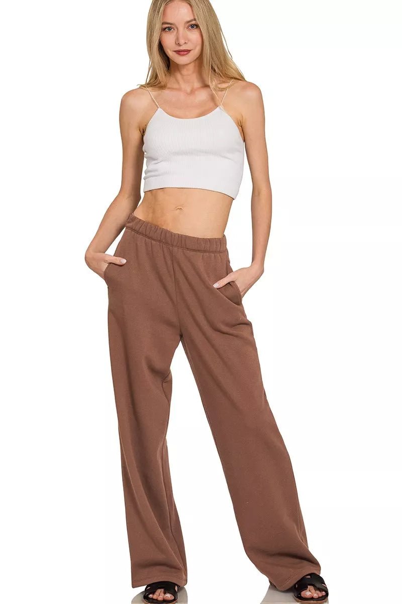 Zenana Fleece Sweatpant with Pockets - Bitsy Gypsy Boutique