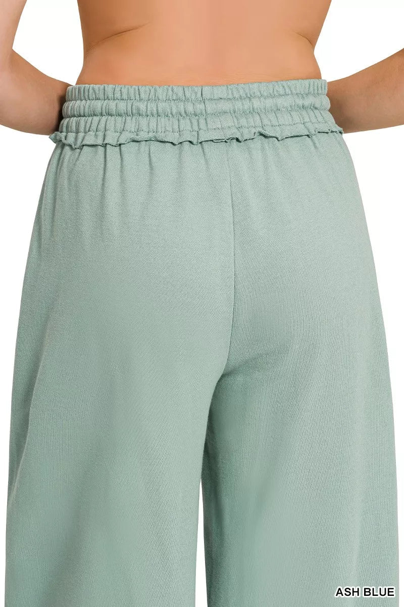 Zenana French Terry Wide Leg Sweatpants - Bitsy Gypsy Boutique