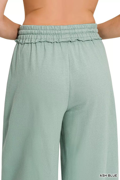 Zenana French Terry Wide Leg Sweatpants - Bitsy Gypsy Boutique