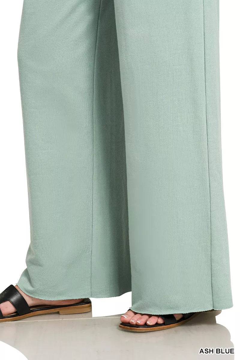Zenana French Terry Wide Leg Sweatpants - Bitsy Gypsy Boutique