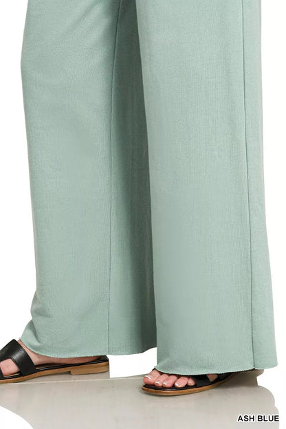 Zenana French Terry Wide Leg Sweatpants - Bitsy Gypsy Boutique
